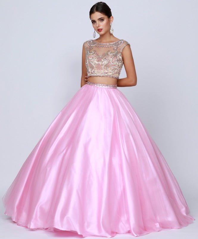 Juliet 338 Quinceanera Dress 2-Piece Bateau Neckline Cap Sleeve - Luzilly Bridal & Apparel