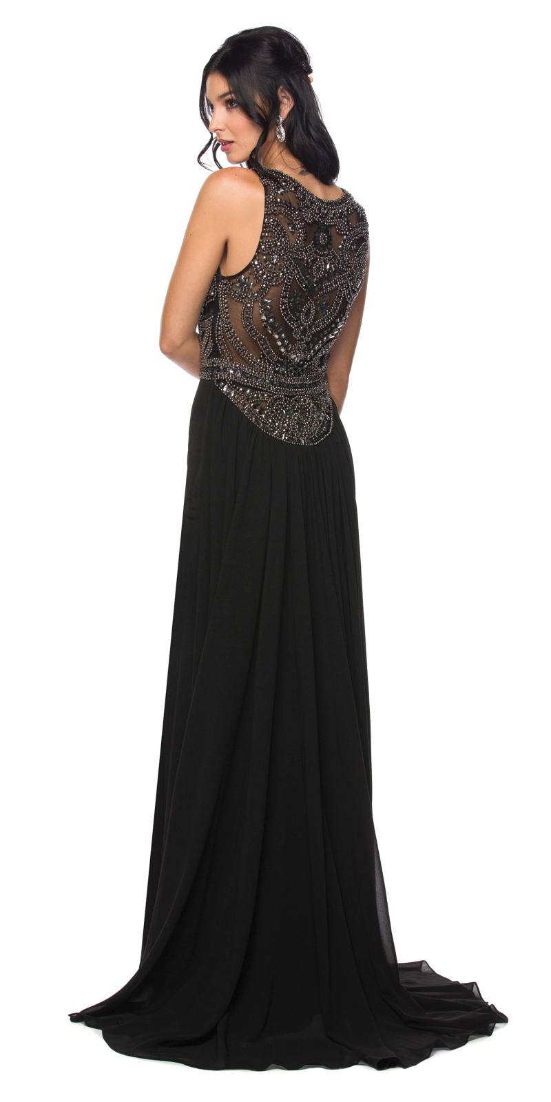 Juliet 628 Embellished Bodice Fit and Flare Prom Gown with Train - Luzilly Bridal & Apparel