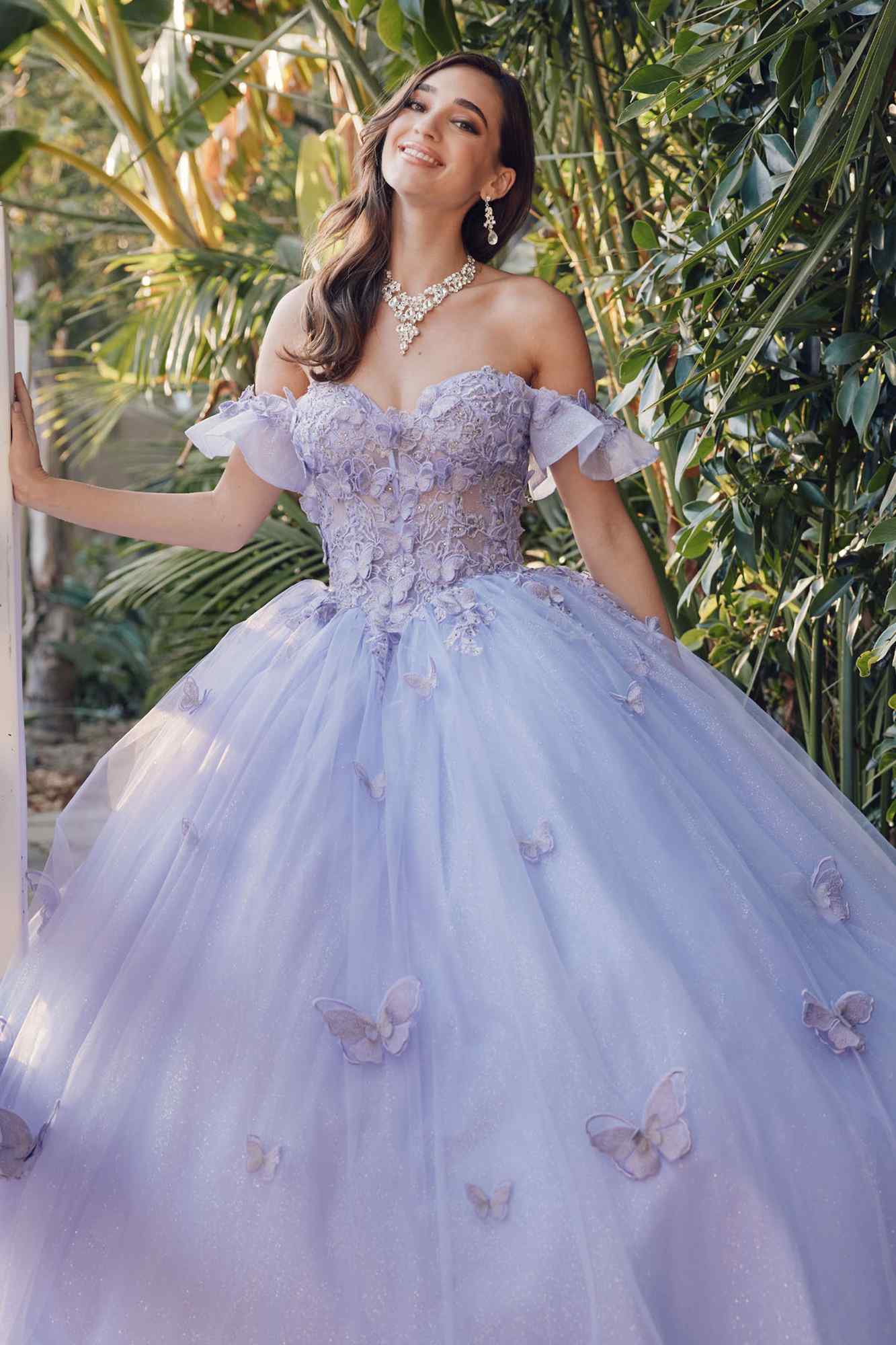 Juliet JT1448J Off the Shoulder A-Line Poofy Quinceanera Ball Gown - Luzilly Bridal & Apparel