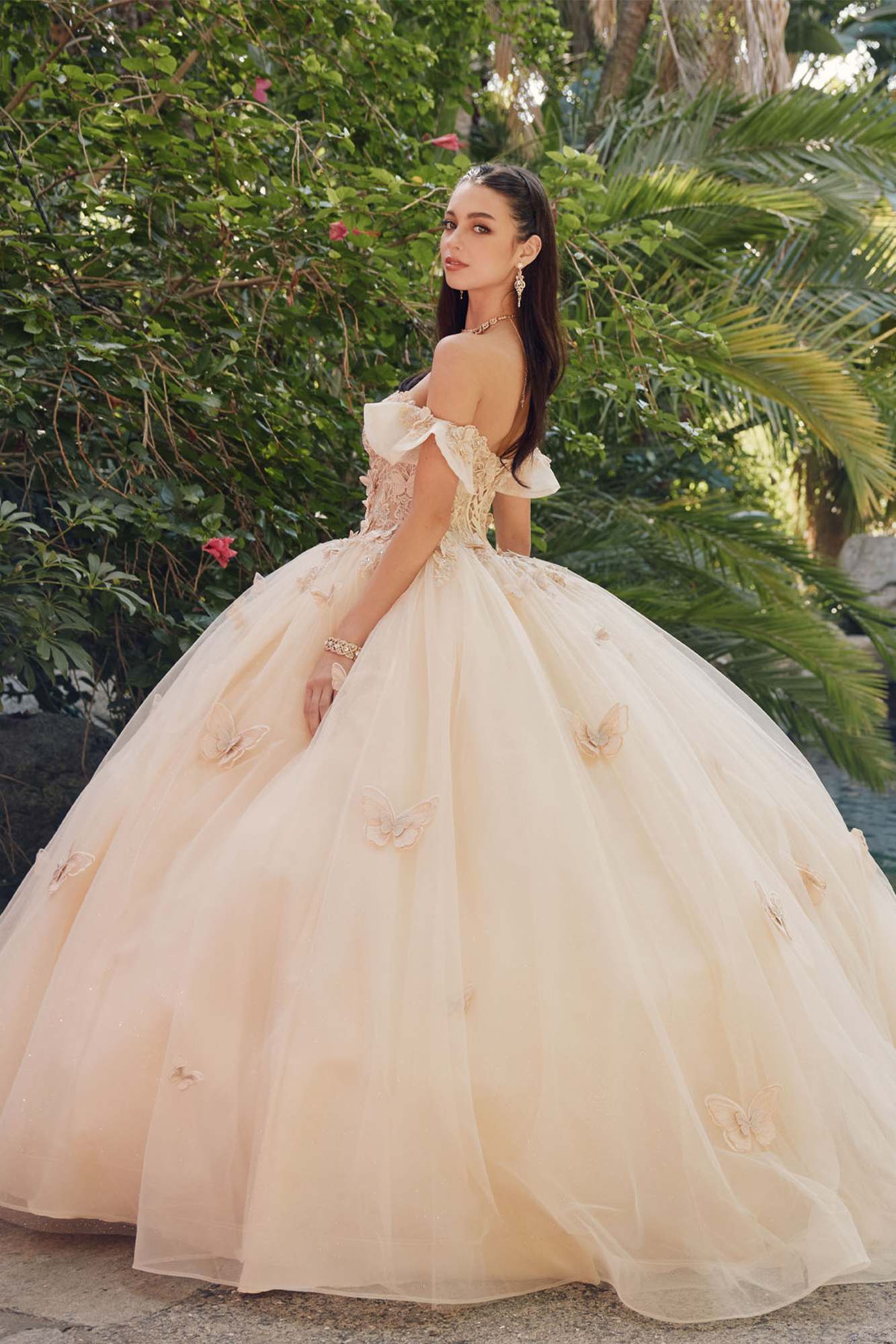 Juliet JT1448J Off the Shoulder A-Line Poofy Quinceanera Ball Gown - Luzilly Bridal & Apparel