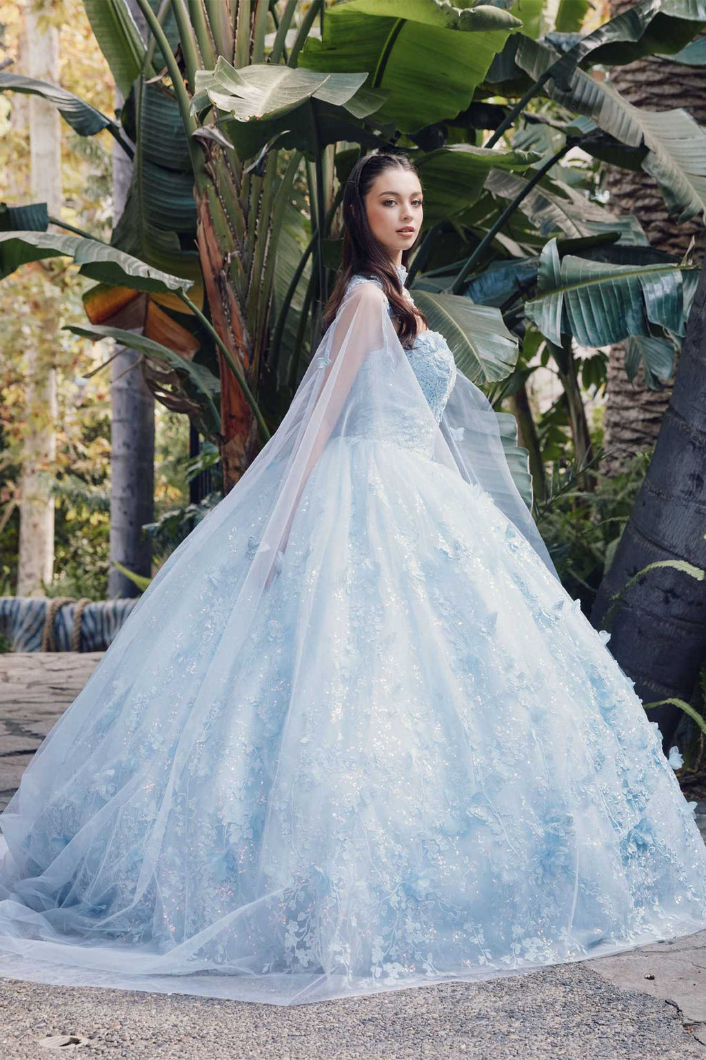 Juliet JT1449J Poofy Strapless Sweetheart Quinceanera Gown Includes Cape - Luzilly Bridal & Apparel