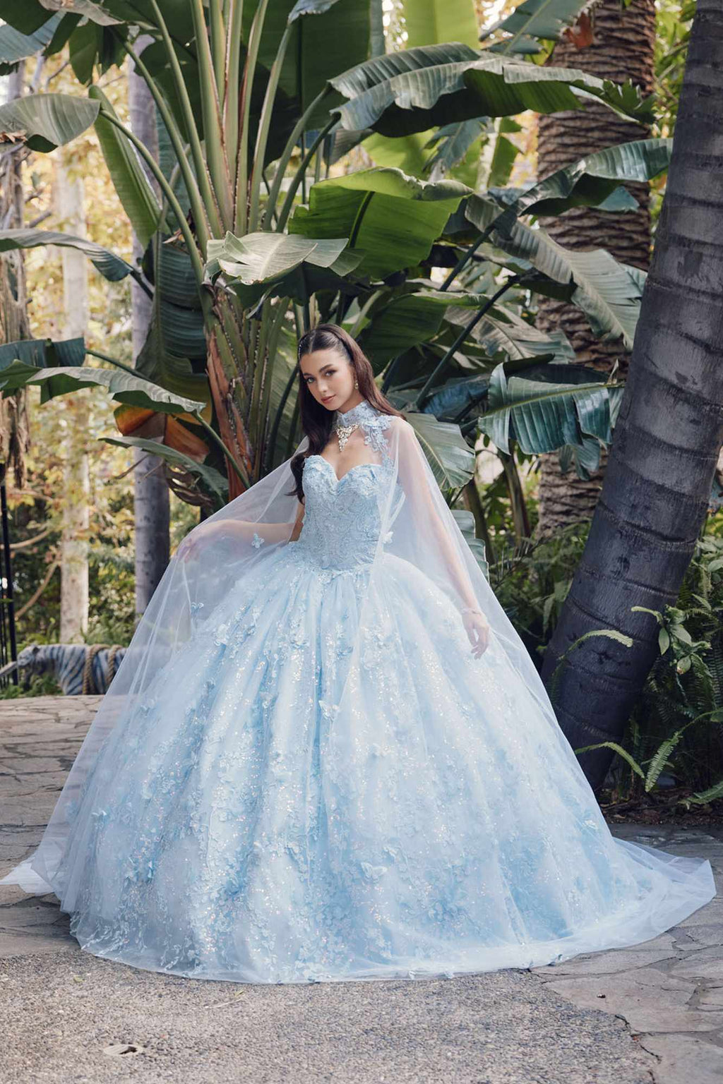 Juliet JT1449J Poofy Strapless Sweetheart Quinceanera Gown Includes Cape - Luzilly Bridal & Apparel