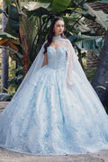 Juliet JT1449J Poofy Strapless Sweetheart Quinceanera Gown Includes Cape - Luzilly Bridal & Apparel