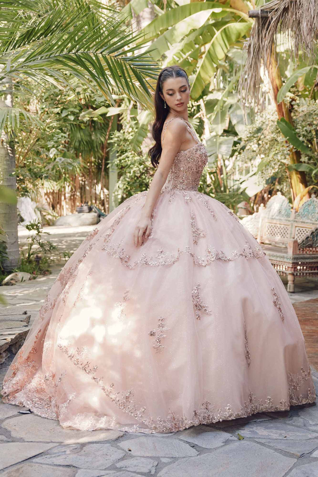 Juliet JT1450J Poofy Sweetheart Corset Boned Quinceanera Ball Gown - Luzilly Bridal & Apparel