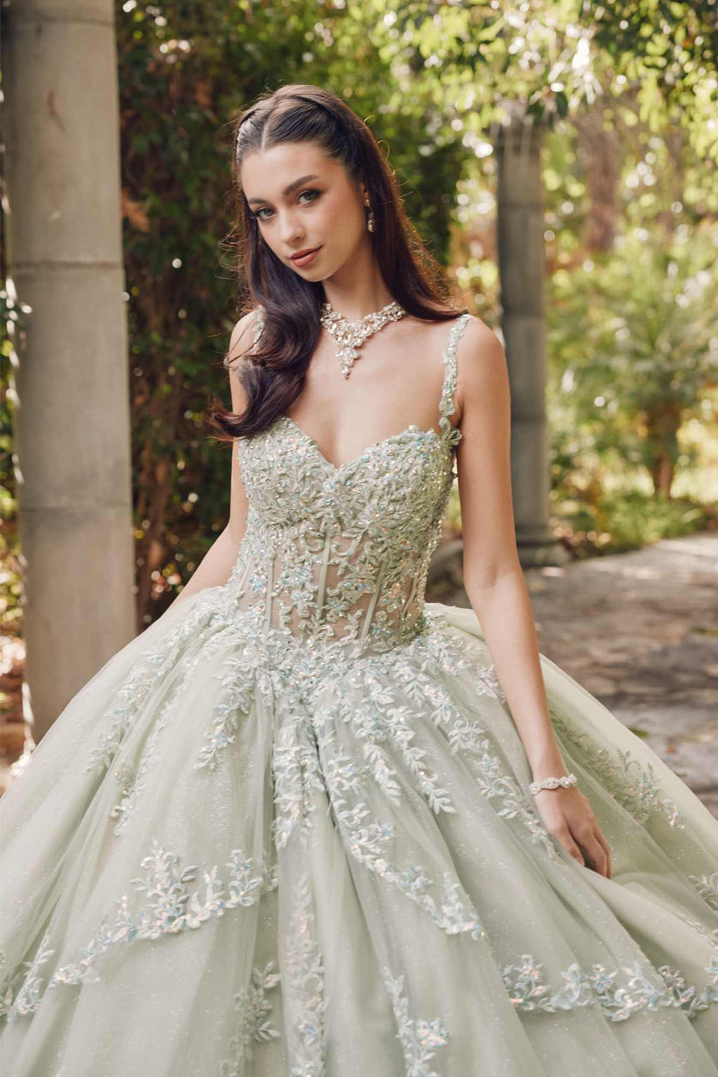 Juliet JT1450J Poofy Sweetheart Corset Boned Quinceanera Ball Gown - Luzilly Bridal & Apparel