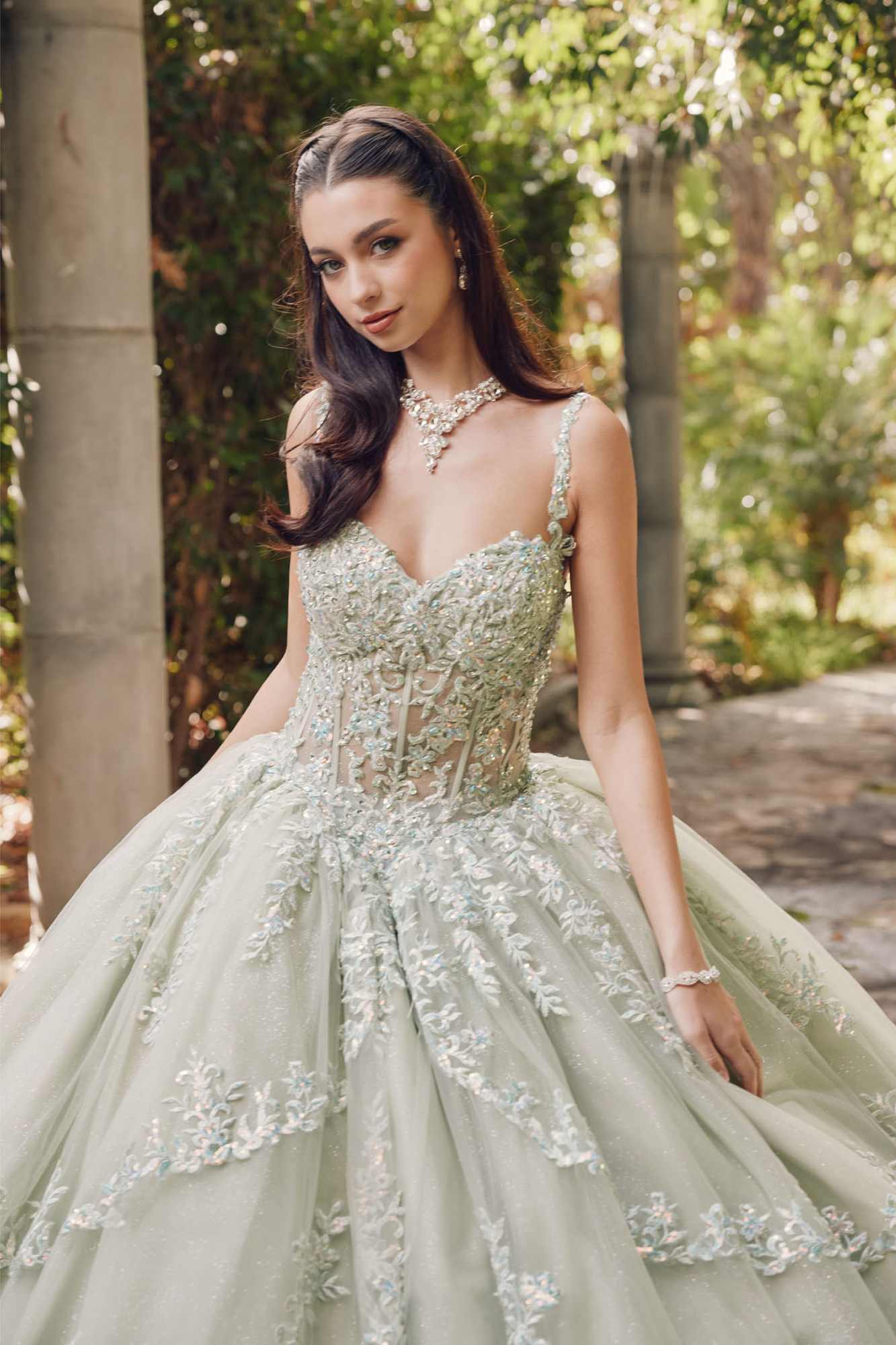 Juliet JT1450J Poofy Sweetheart Corset Boned Quinceanera Ball Gown - Luzilly Bridal & Apparel
