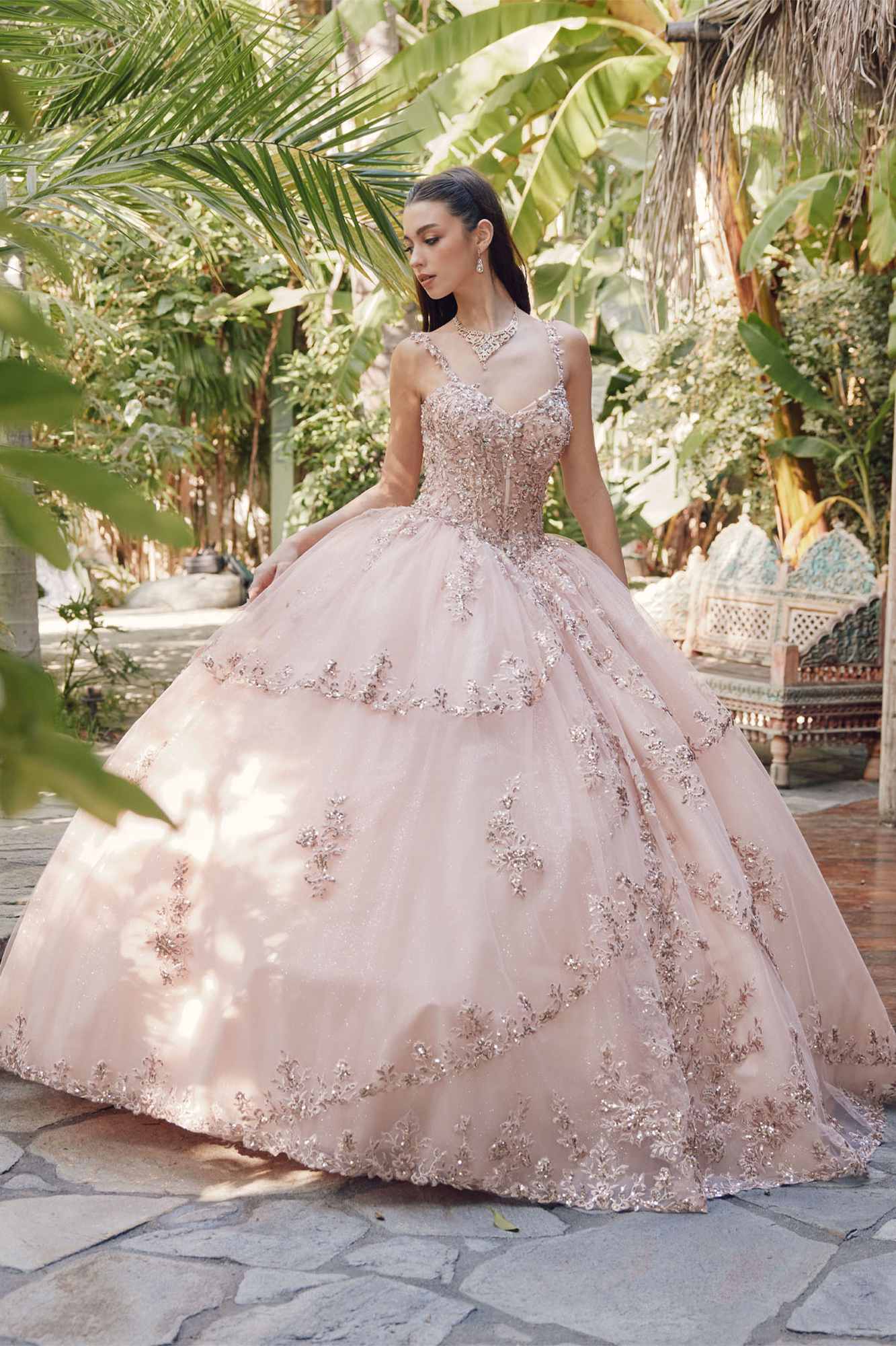 Juliet JT1450J Poofy Sweetheart Corset Boned Quinceanera Ball Gown - Luzilly Bridal & Apparel