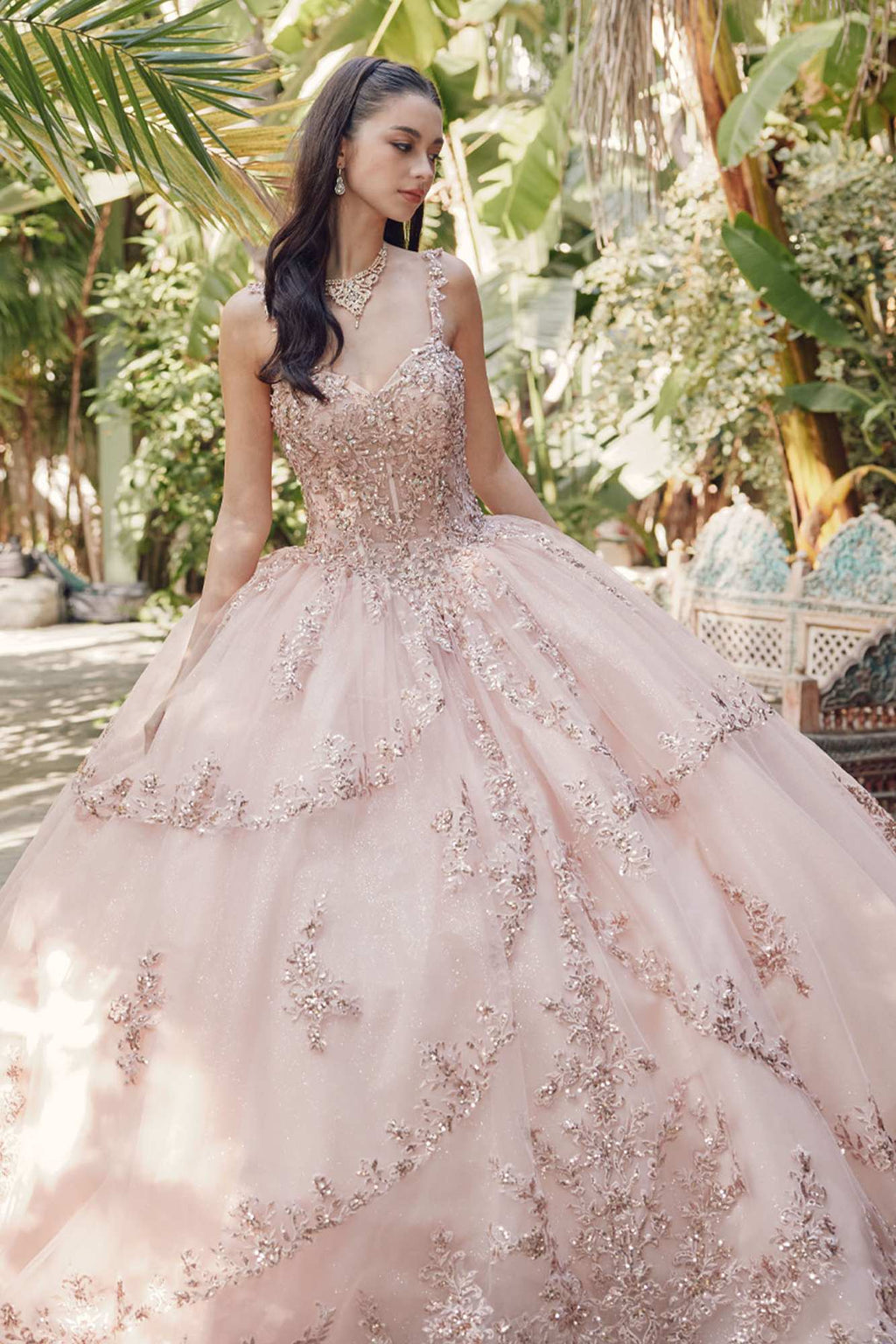 Juliet JT1450J Poofy Sweetheart Corset Boned Quinceanera Ball Gown - Luzilly Bridal & Apparel