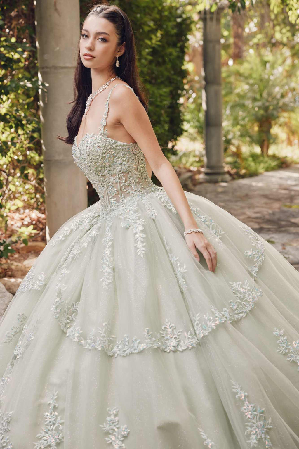 Juliet JT1450J Poofy Sweetheart Corset Boned Quinceanera Ball Gown - Luzilly Bridal & Apparel