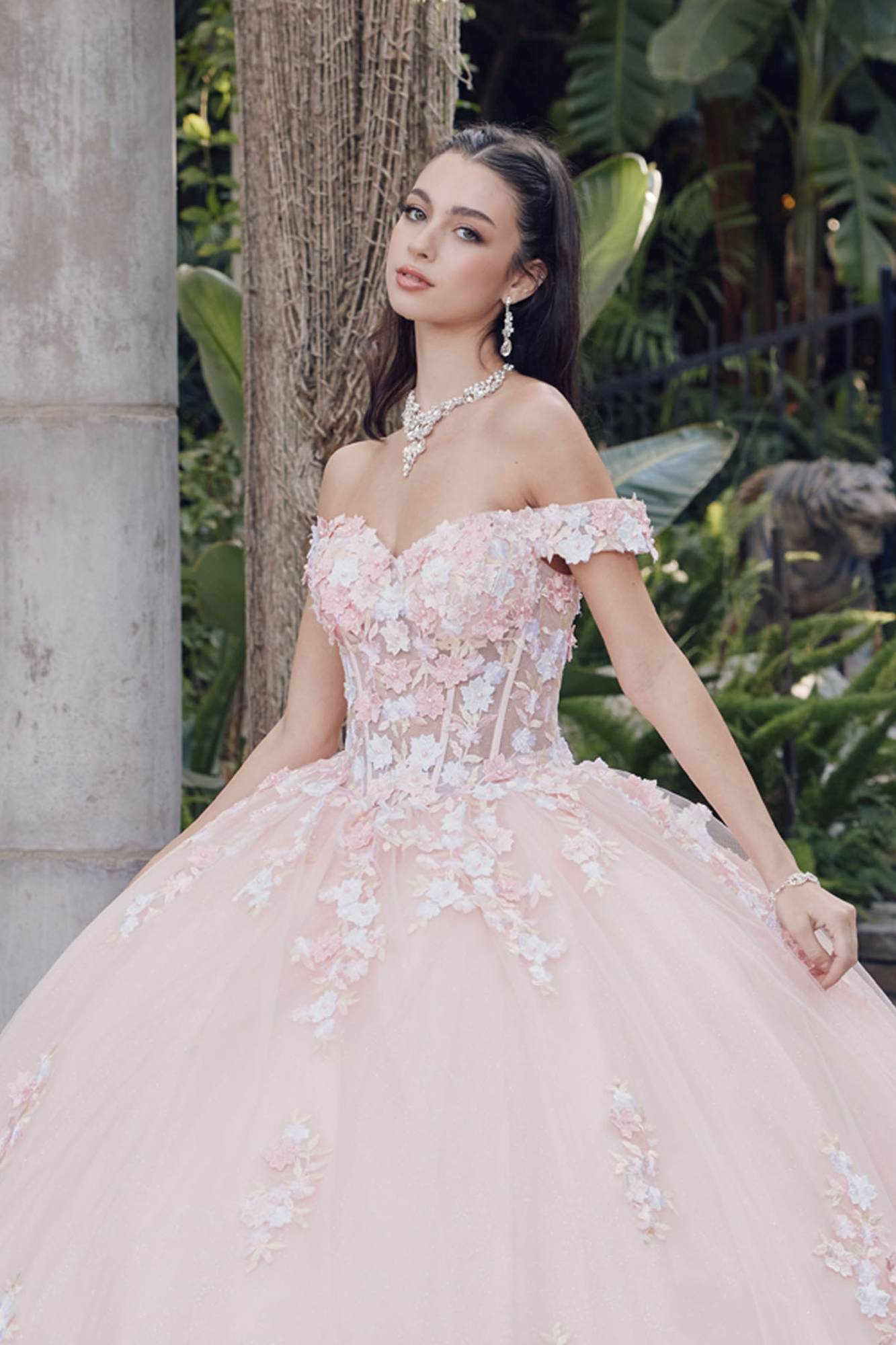 Juliet JT1460J Off the Shoulder Corset Bodice Poofy Quinceanera Gown - Luzilly Bridal & Apparel