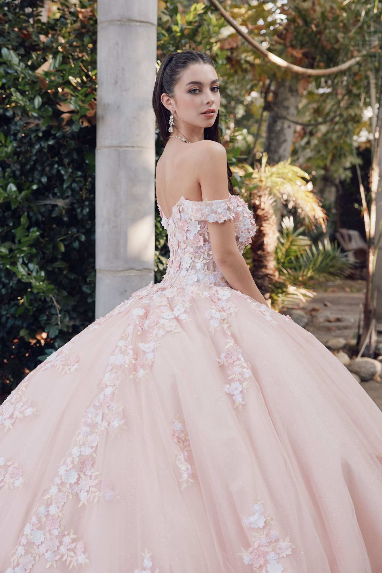 Juliet JT1460J Off the Shoulder Corset Bodice Poofy Quinceanera Gown - Luzilly Bridal & Apparel