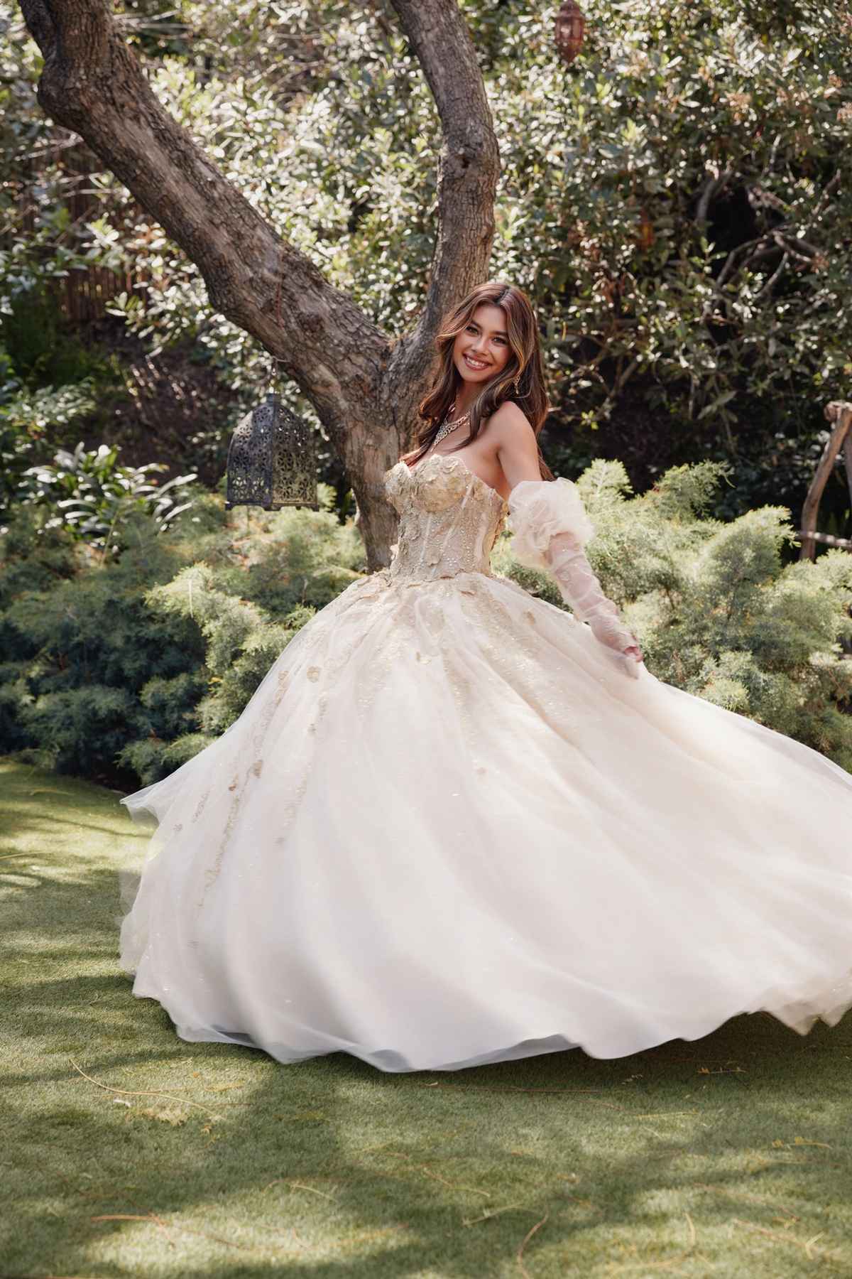 Juliet JT1465H Dress 3d Flowers Applique Puff Sleeve Quinceanera Dress - Luzilly Bridal & Apparel