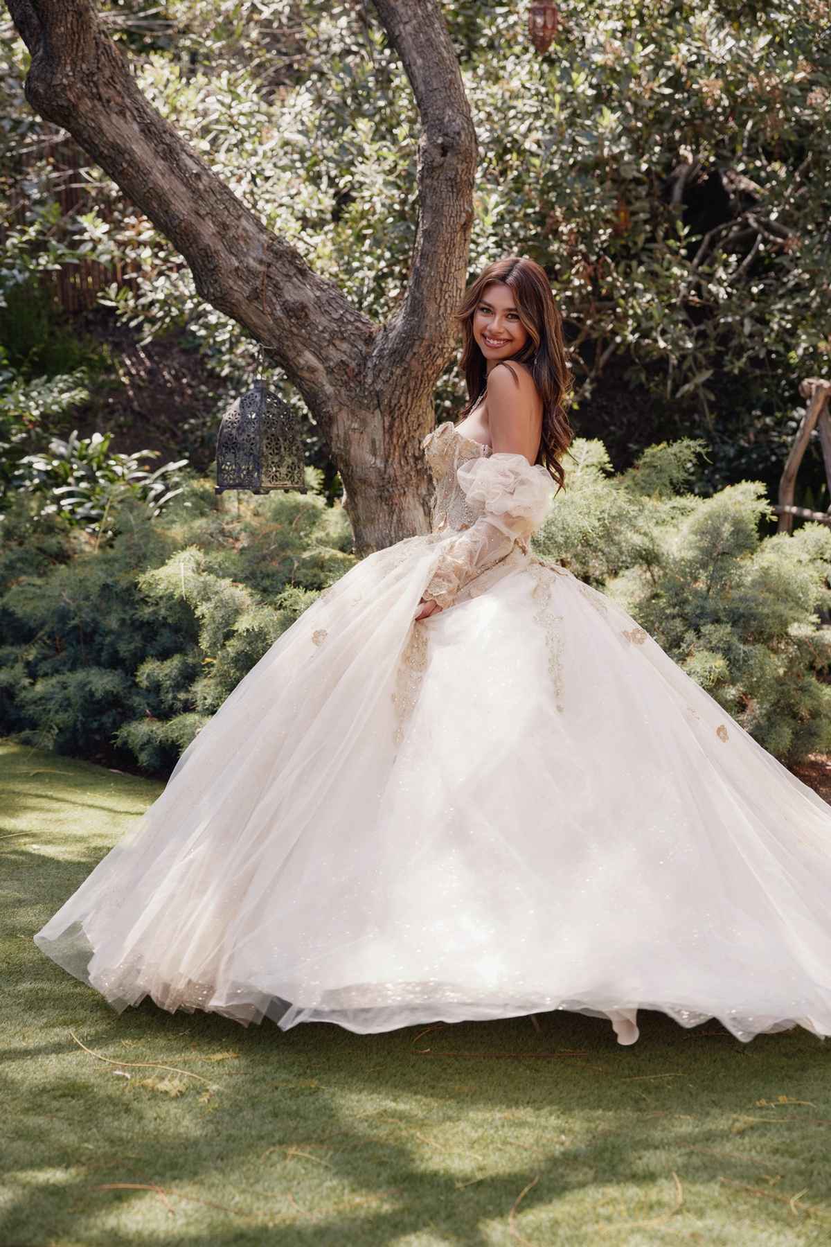 Juliet JT1465H Dress 3d Flowers Applique Puff Sleeve Quinceanera Dress - Luzilly Bridal & Apparel
