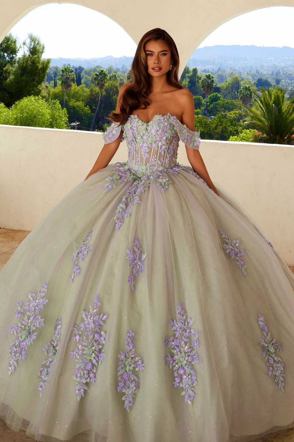 Juliet JT1479J Off the Shoulder Poofy Quinceanera Ball Gown - Luzilly Bridal & Apparel
