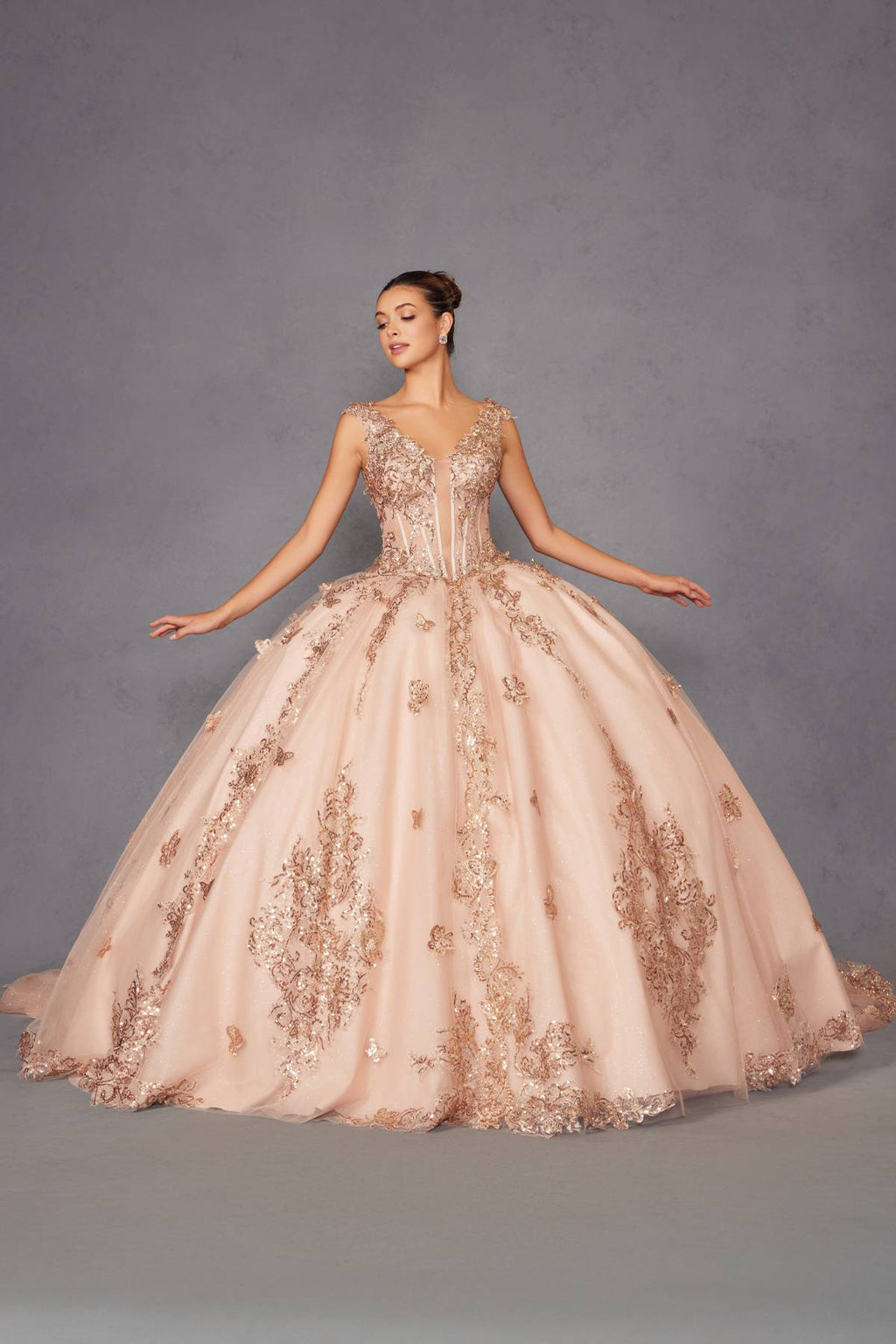 Juliet JT1485J Off the Shoulder Cinderella Quinceanera Ball Gown - Luzilly Bridal & Apparel