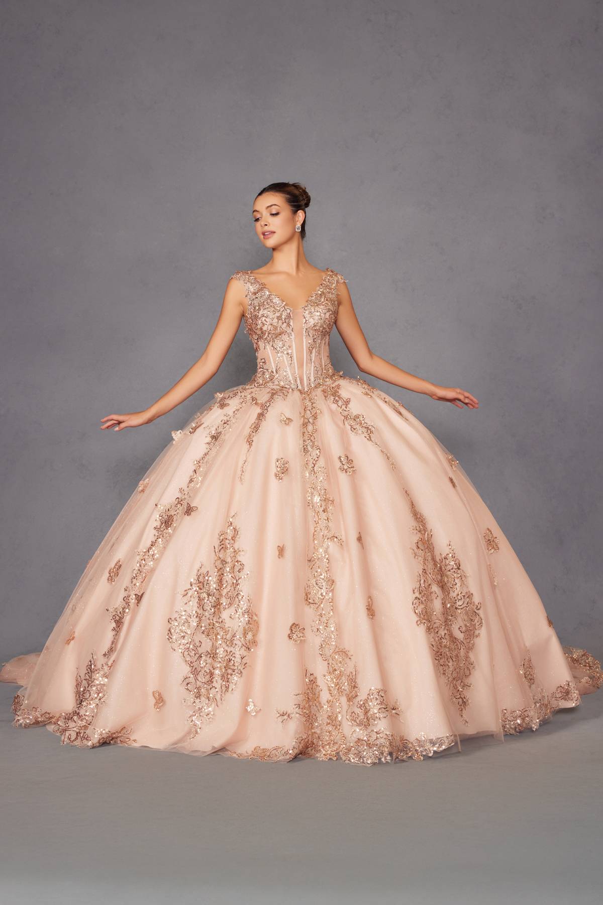 Juliet JT1485J Off the Shoulder Cinderella Quinceanera Ball Gown - Luzilly Bridal & Apparel