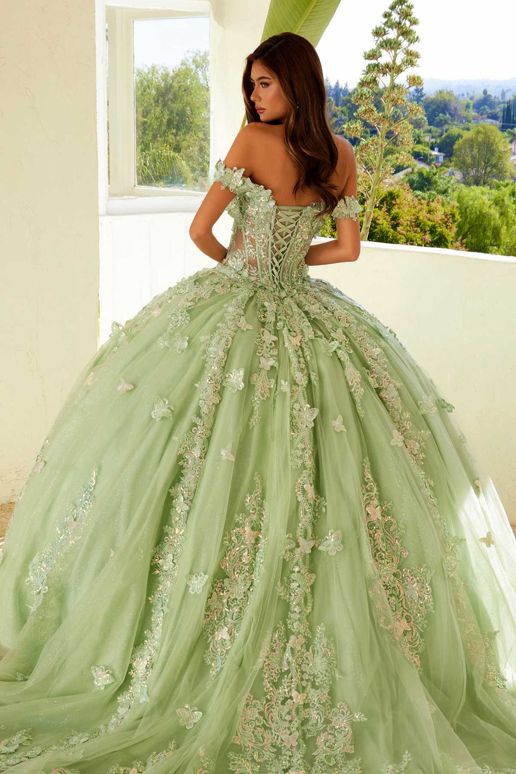 Juliet JT1485J Off the Shoulder Cinderella Quinceanera Ball Gown - Luzilly Bridal & Apparel