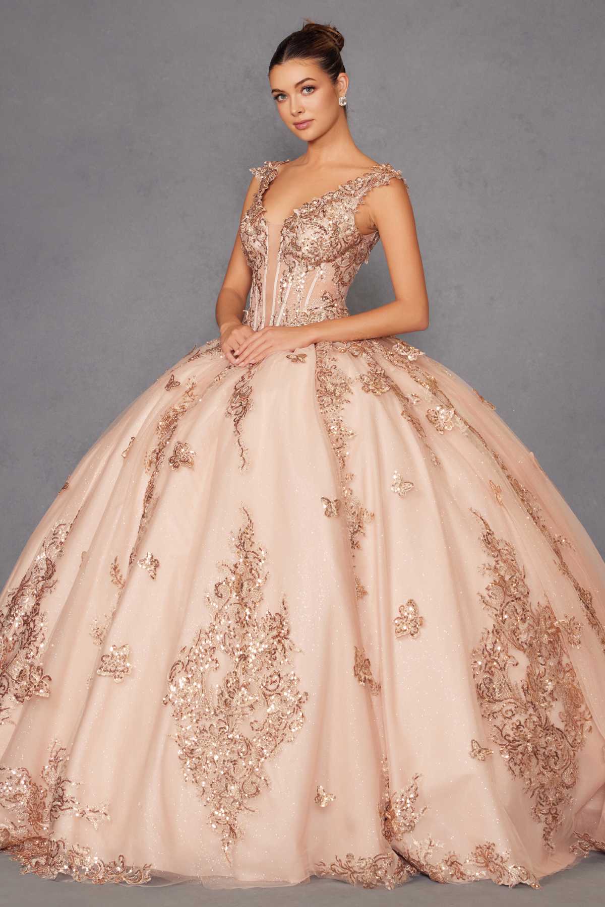 Juliet JT1485J Off the Shoulder Cinderella Quinceanera Ball Gown - Luzilly Bridal & Apparel