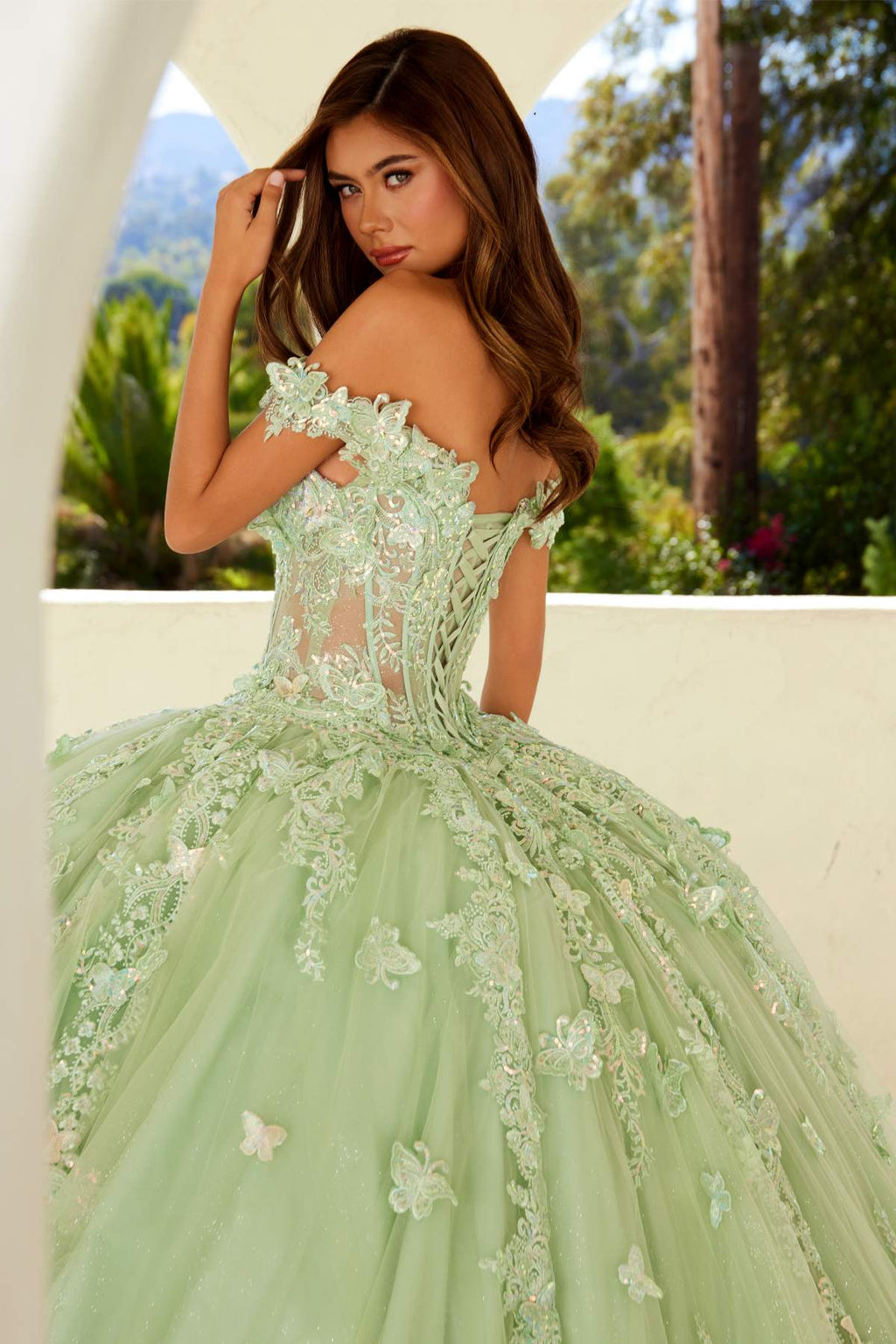 Juliet JT1485J Off the Shoulder Cinderella Quinceanera Ball Gown - Luzilly Bridal & Apparel