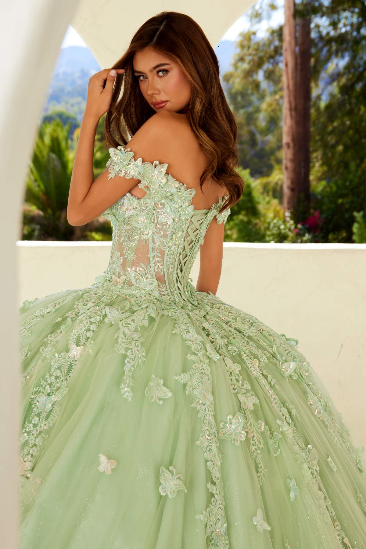 Juliet JT1485J Off the Shoulder Cinderella Quinceanera Ball Gown - Luzilly Bridal & Apparel