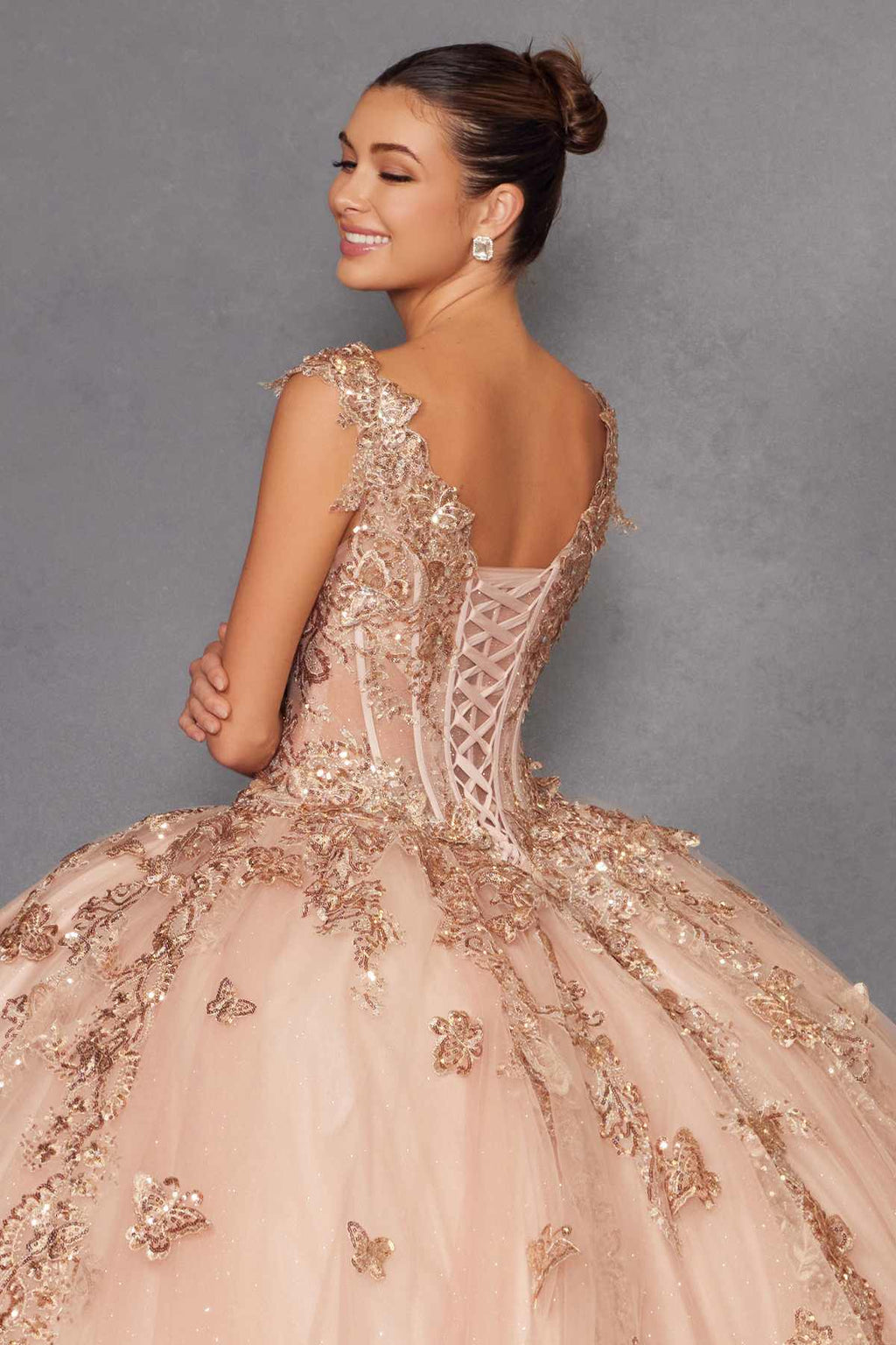 Juliet JT1485J Off the Shoulder Cinderella Quinceanera Ball Gown - Luzilly Bridal & Apparel