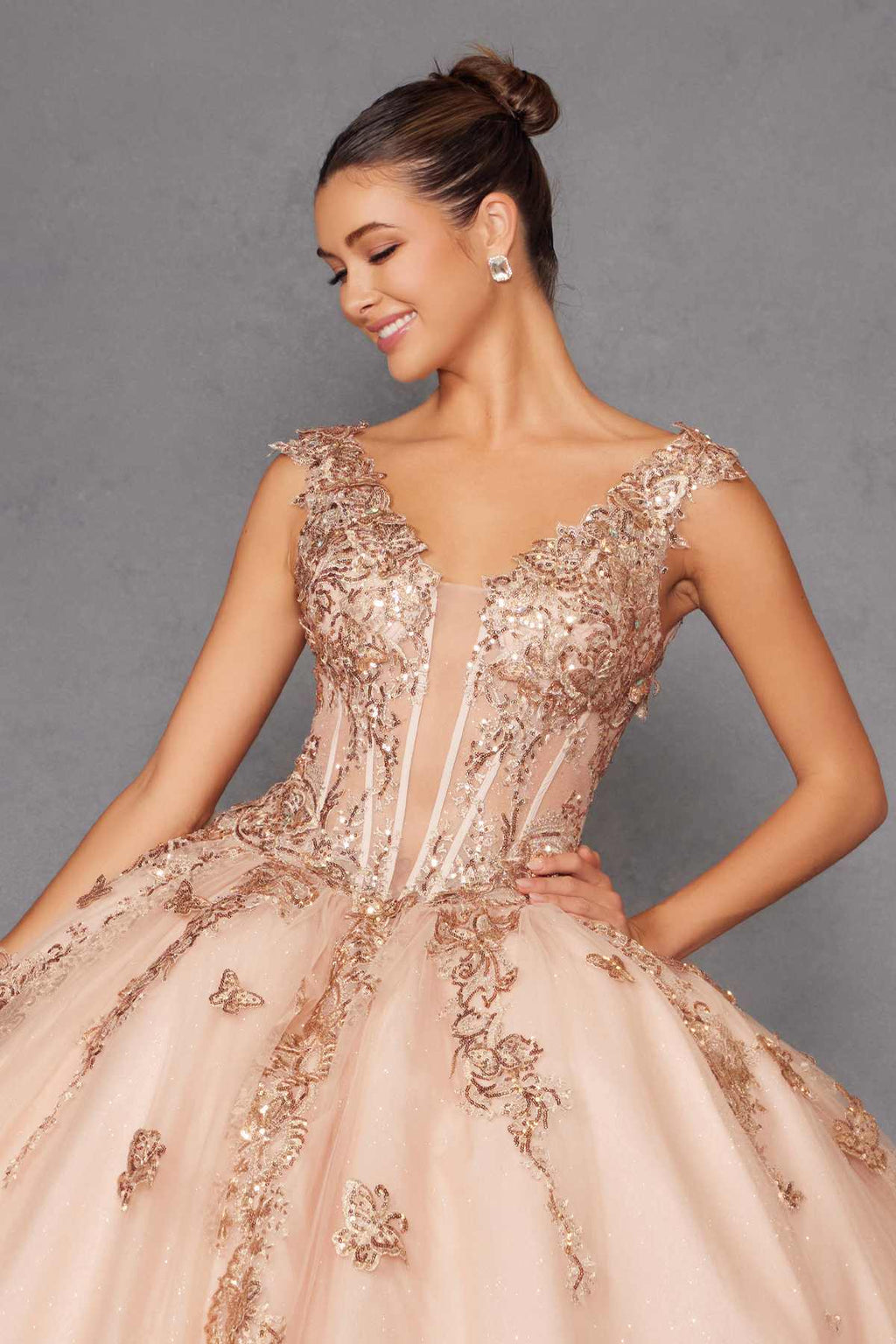 Juliet JT1485J Off the Shoulder Cinderella Quinceanera Ball Gown - Luzilly Bridal & Apparel