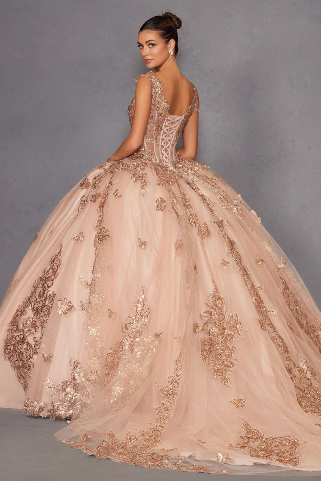 Juliet JT1485J Off the Shoulder Cinderella Quinceanera Ball Gown - Luzilly Bridal & Apparel