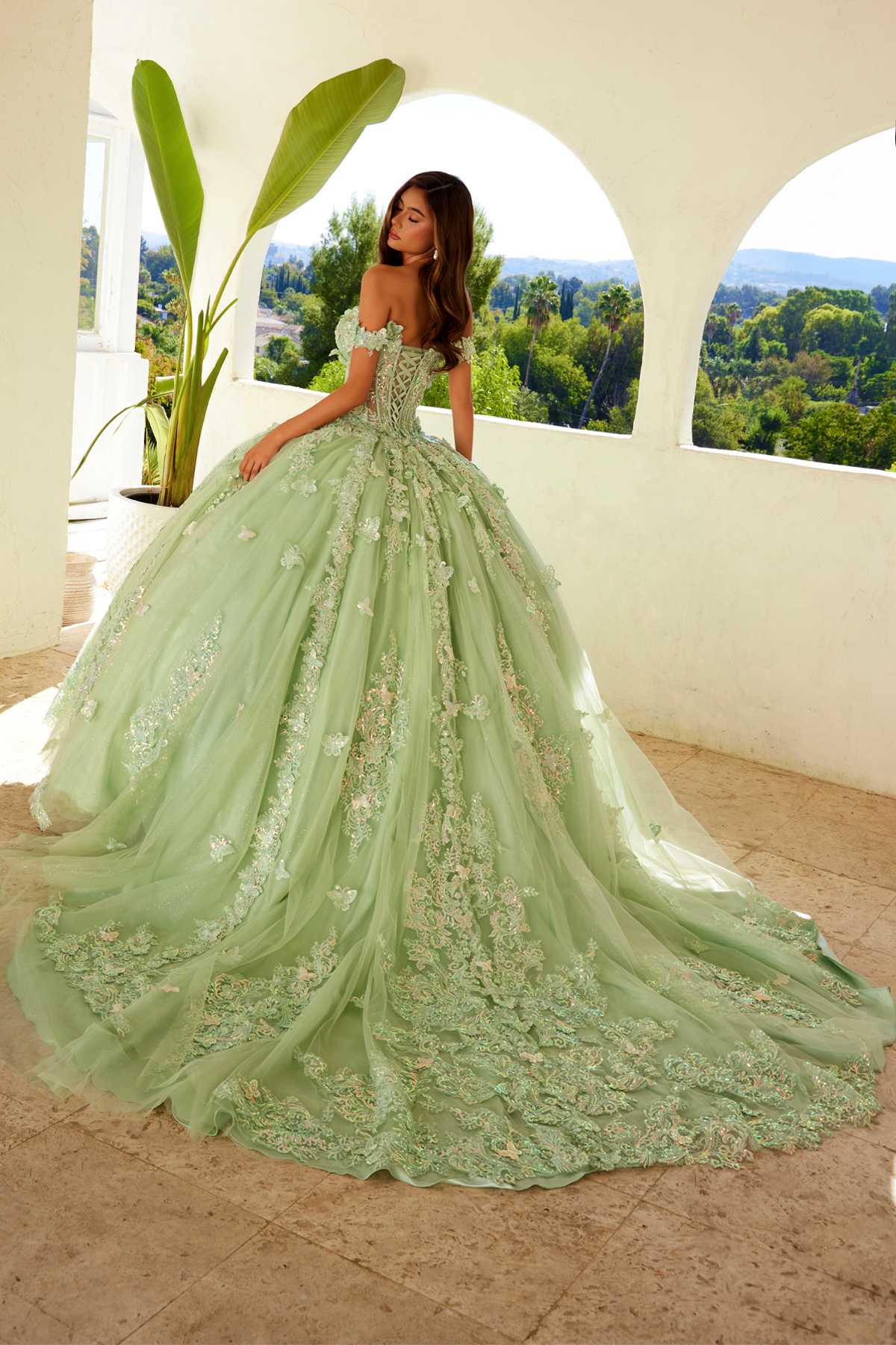 Juliet JT1485J Off the Shoulder Cinderella Quinceanera Ball Gown - Luzilly Bridal & Apparel