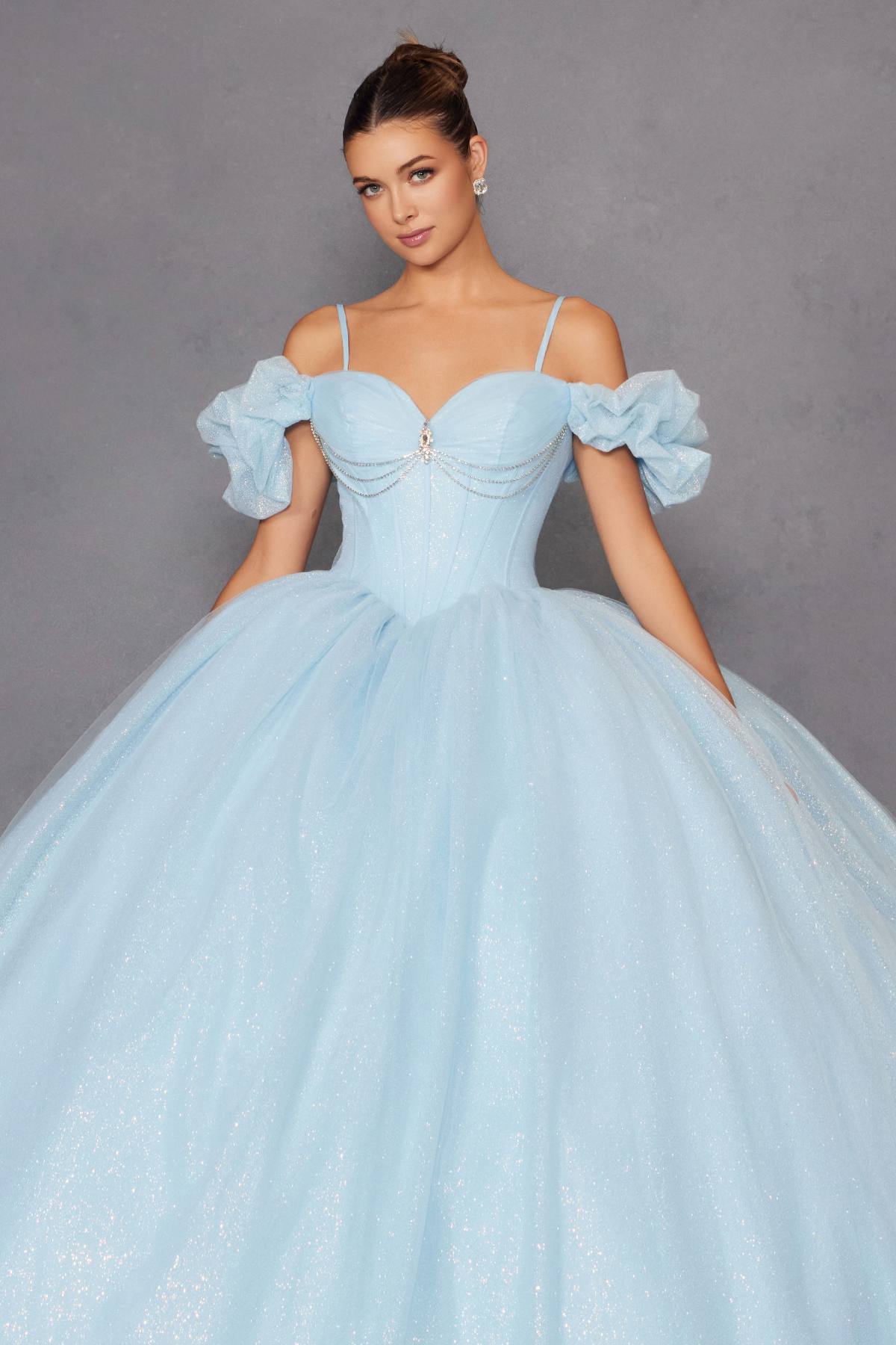 Juliet JT1487H Cold Shoulder quinceanera Ball Gown - Luzilly Bridal & Apparel