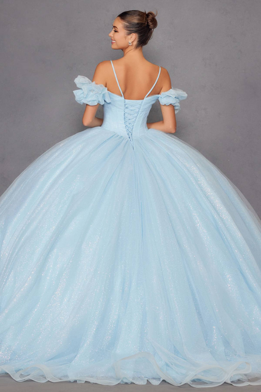 Juliet JT1487H Cold Shoulder quinceanera Ball Gown - Luzilly Bridal & Apparel