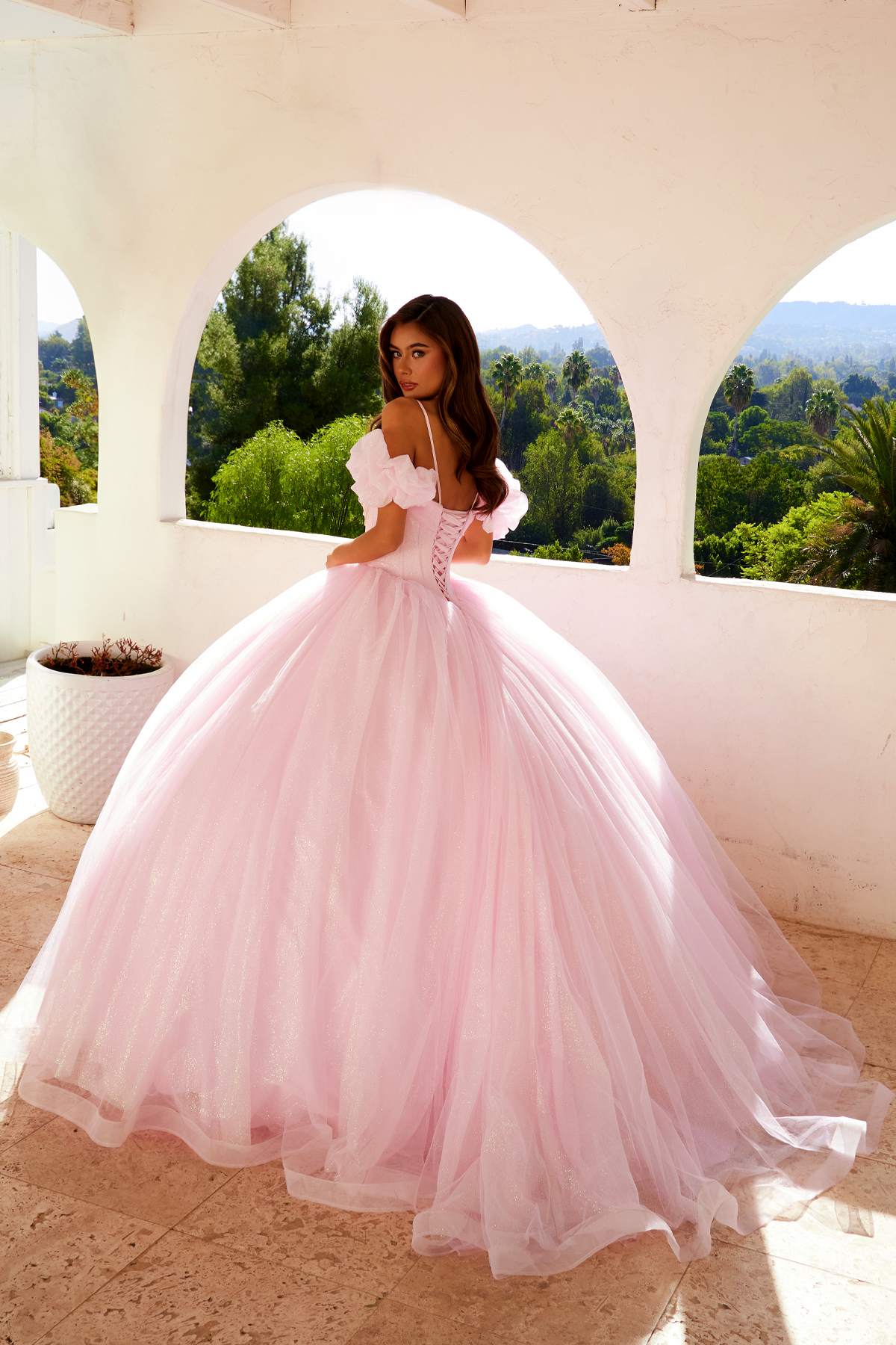 Juliet JT1487H Cold Shoulder quinceanera Ball Gown - Luzilly Bridal & Apparel