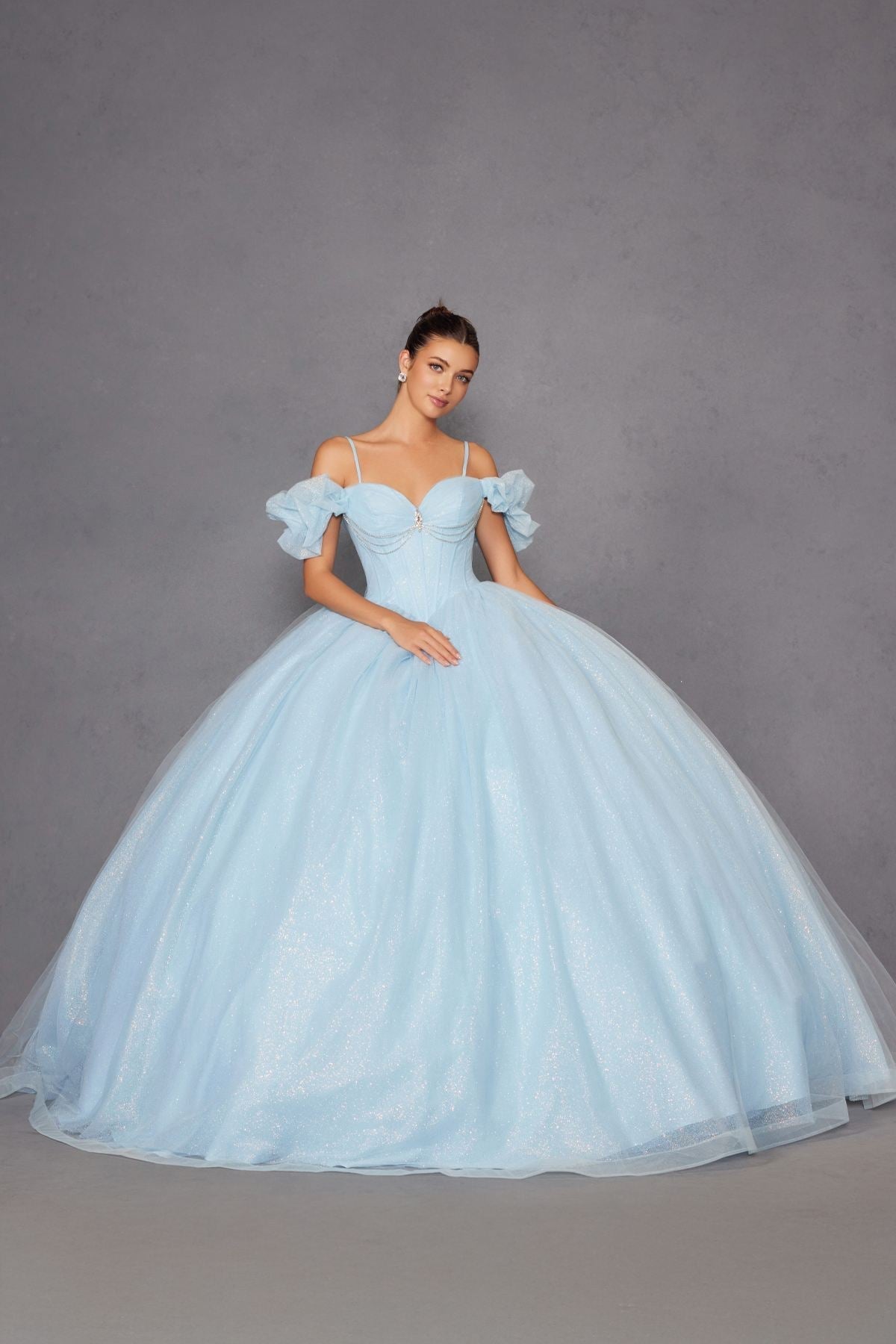 Juliet JT1487H Cold Shoulder quinceanera Ball Gown - Luzilly Bridal & Apparel