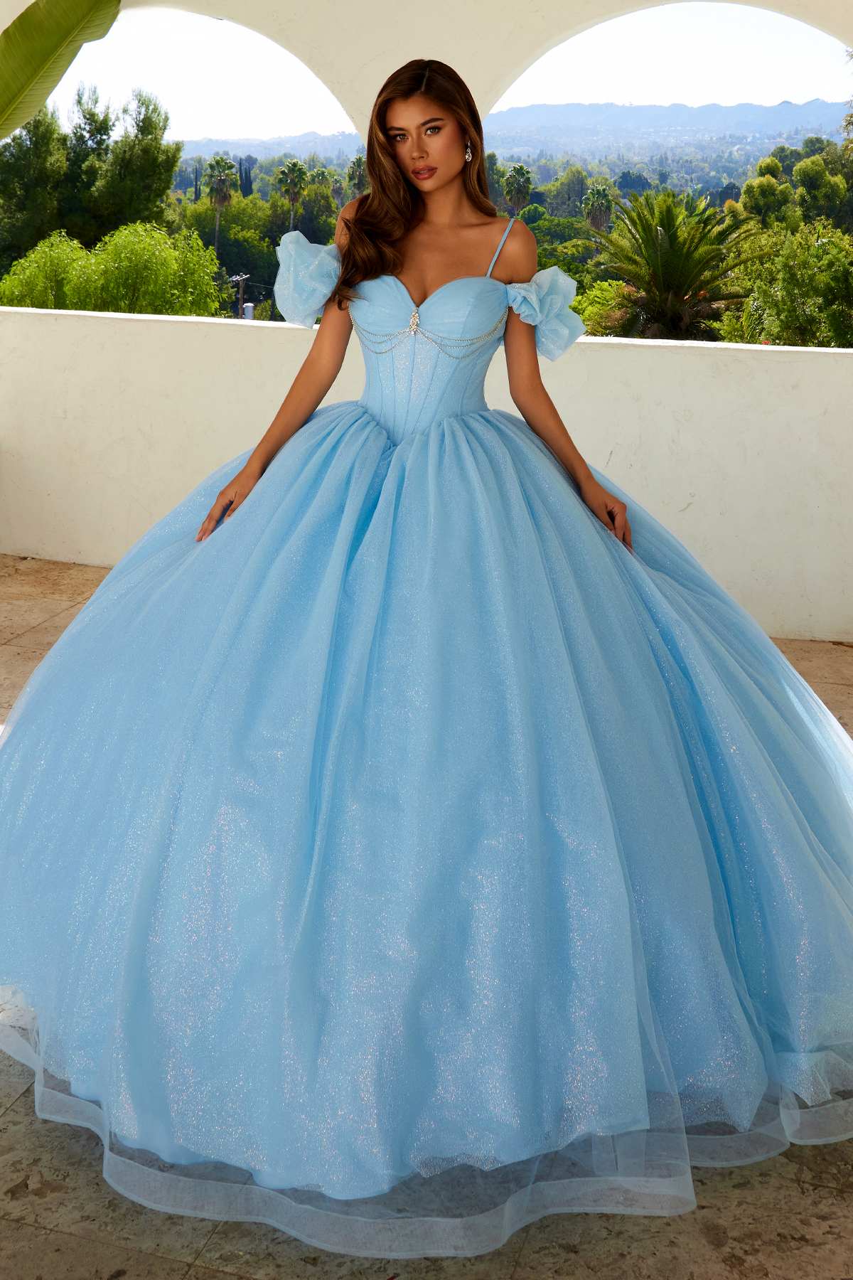 Juliet JT1487H Cold Shoulder quinceanera Ball Gown - Luzilly Bridal & Apparel