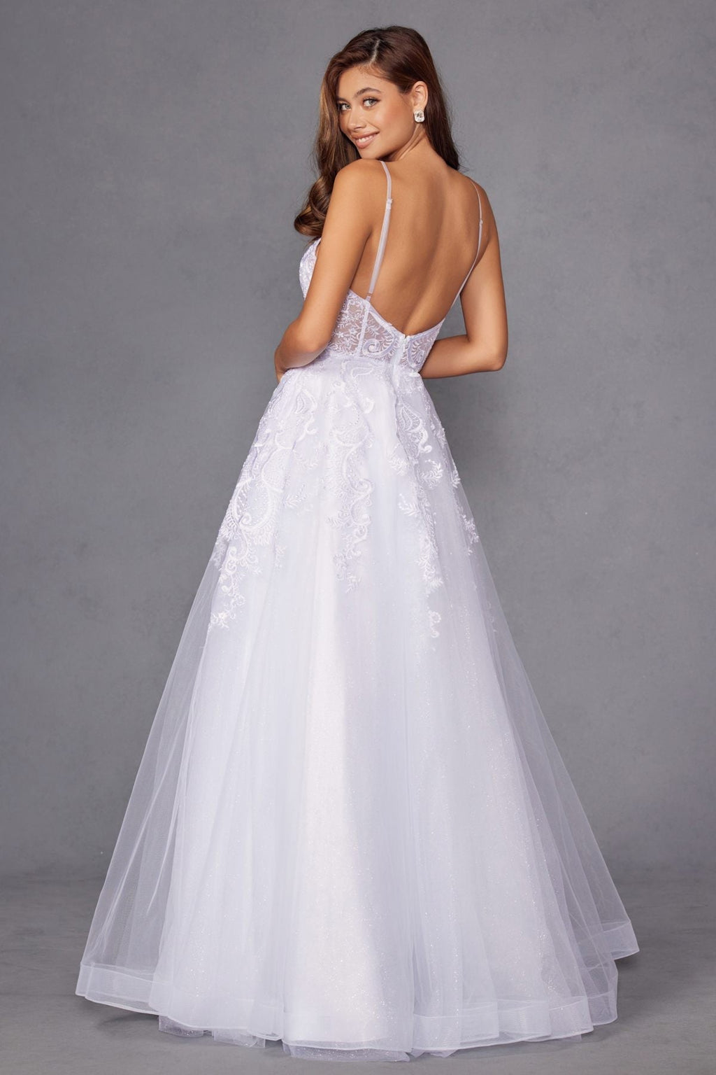 Juliet JT2482SW A-Line Lace Wedding Gown with Pockets - Luzilly Bridal & Apparel