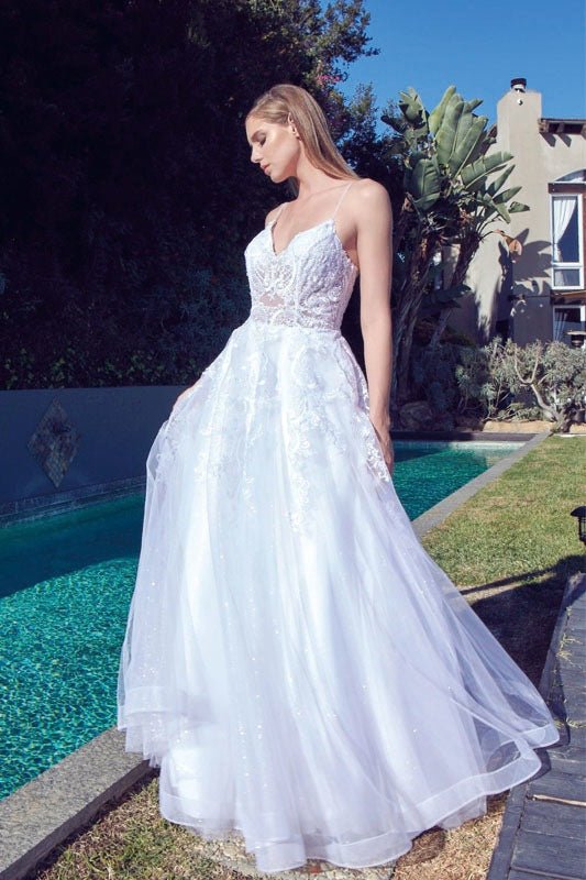 Juliet JT2482SW A-Line Lace Wedding Gown with Pockets - Luzilly Bridal & Apparel