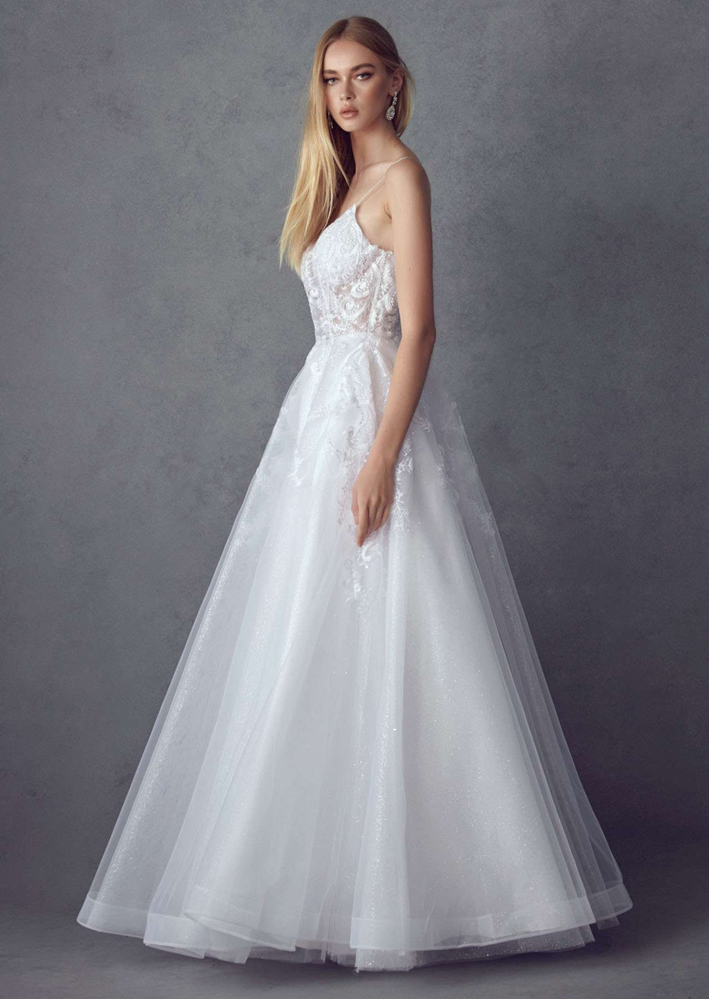 Juliet JT2482SW A-Line Lace Wedding Gown with Pockets - Luzilly Bridal & Apparel