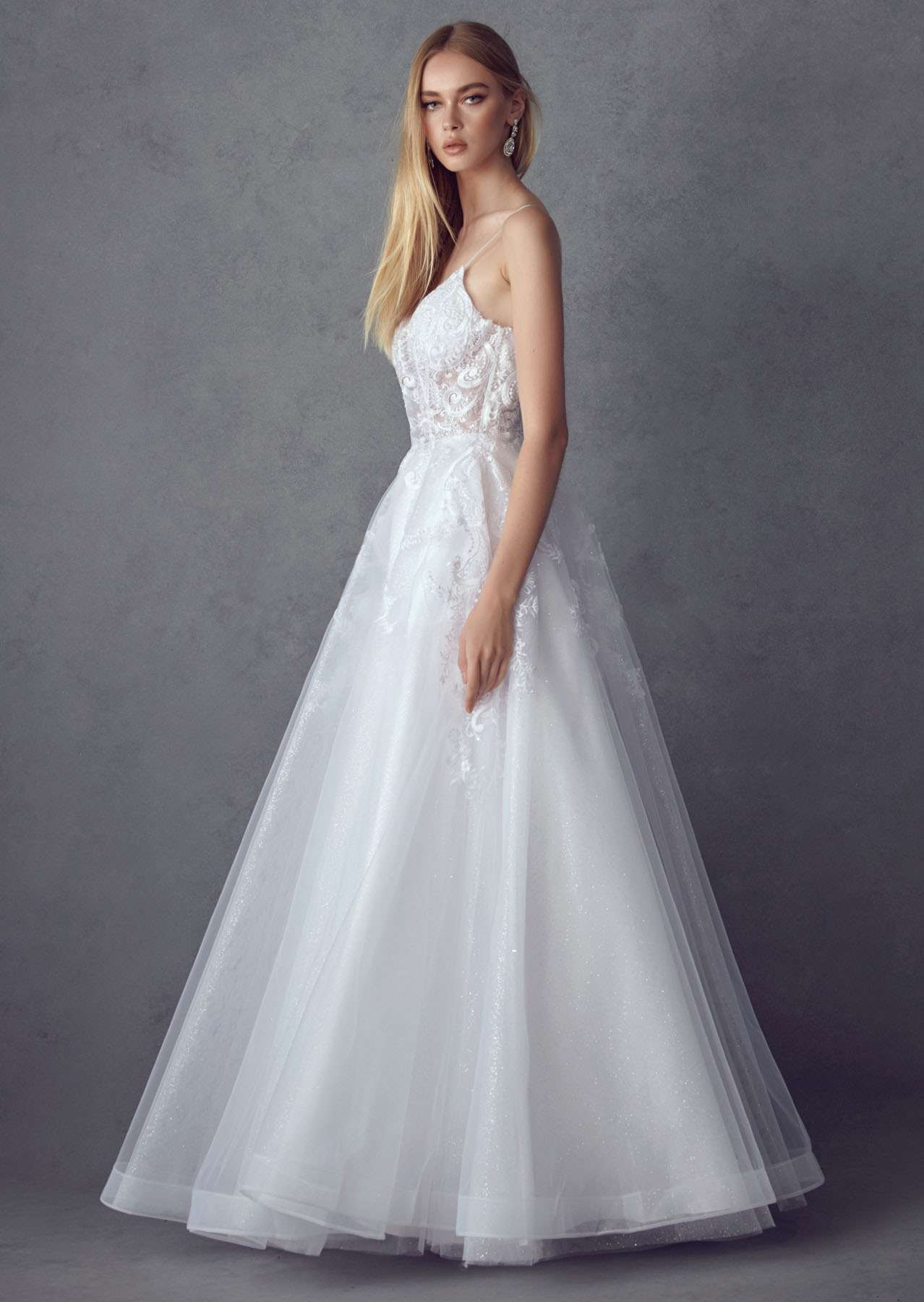 Juliet JT2482SW A-Line Lace Wedding Gown with Pockets - Luzilly Bridal & Apparel