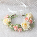 Korean style fashion flower wreath headwear fabric rose bridal headband beautiful little girl selfie flower hair accessory - Luzilly Bridal & Apparel