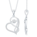 Lab Diamond Infinity Heart Necklace With Certificate - Luzilly Bridal & Apparel