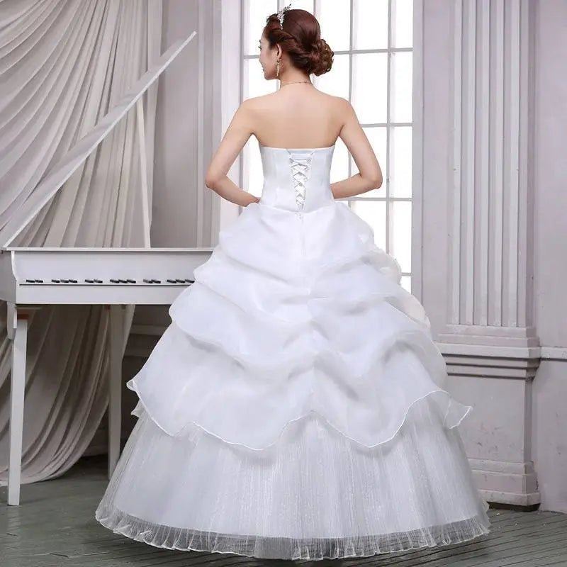 Lace and Beaded Tulle Bride Wedding Dress - Luzilly Bridal & Apparel