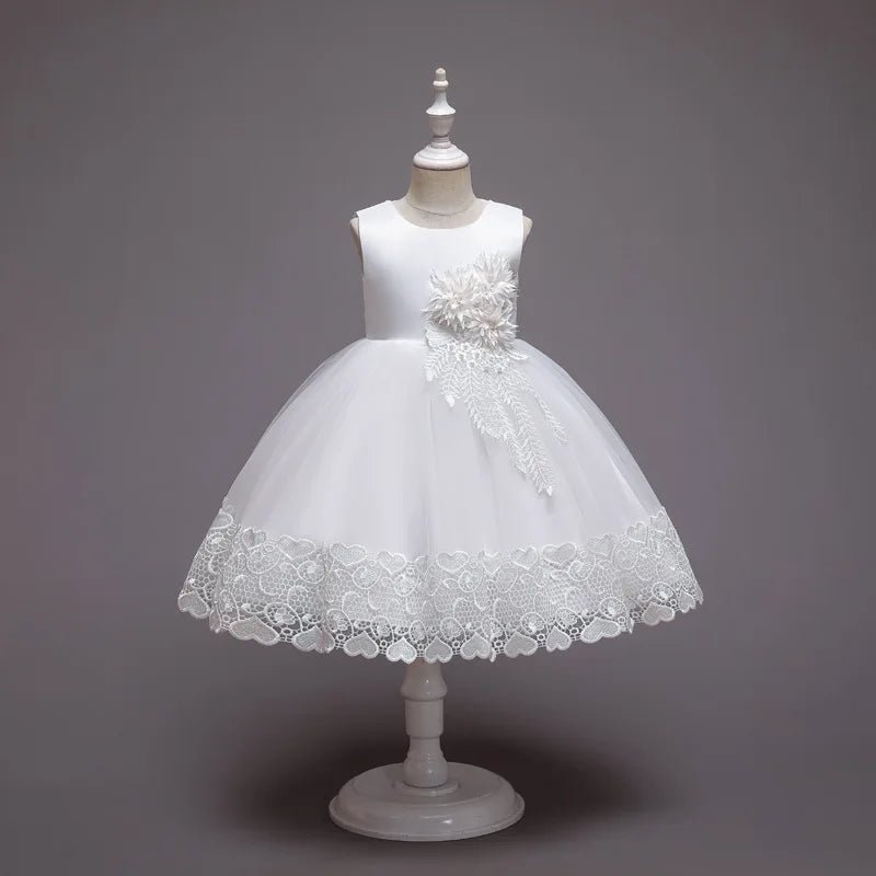 Lace Appliqué Summer Flower Girl Dress - Luzilly Bridal & Apparel