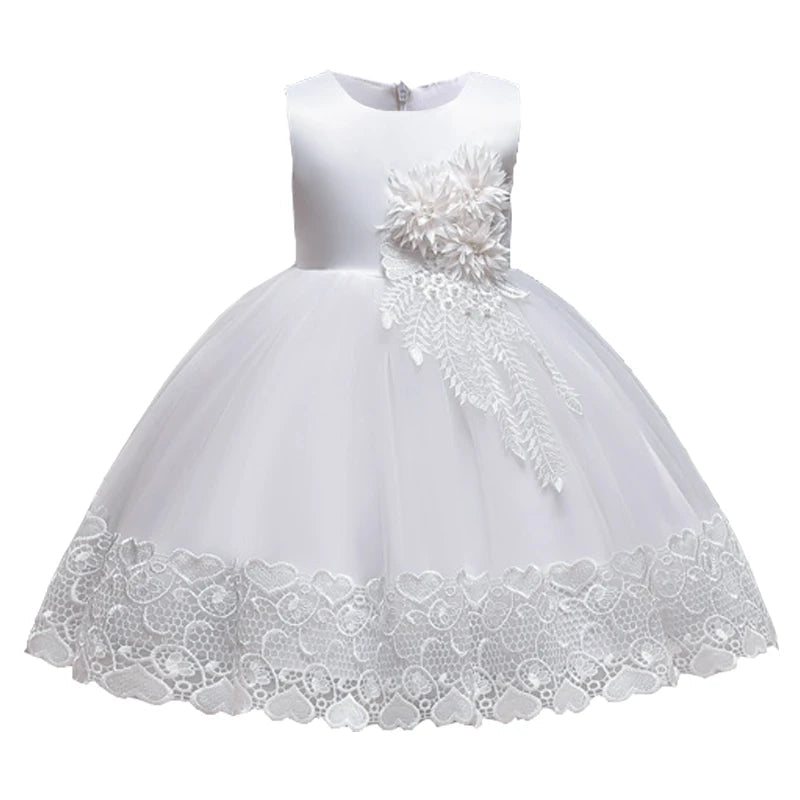 Lace Appliqué Summer Flower Girl Dress - Luzilly Bridal & Apparel