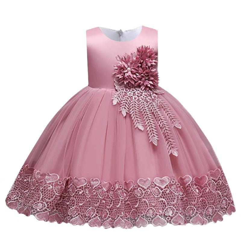 Lace Appliqué Summer Flower Girl Dress - Luzilly Bridal & Apparel