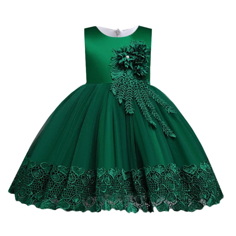 Lace Appliqué Summer Flower Girl Dress - Luzilly Bridal & Apparel
