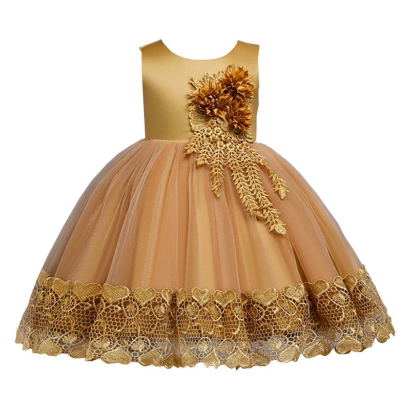 Lace Appliqué Summer Flower Girl Dress - Luzilly Bridal & Apparel