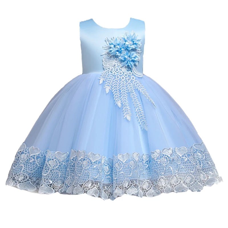 Lace Appliqué Summer Flower Girl Dress - Luzilly Bridal & Apparel
