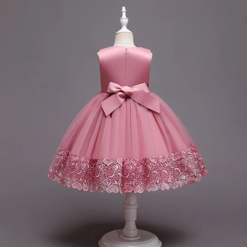 Lace Appliqué Summer Flower Girl Dress - Luzilly Bridal & Apparel