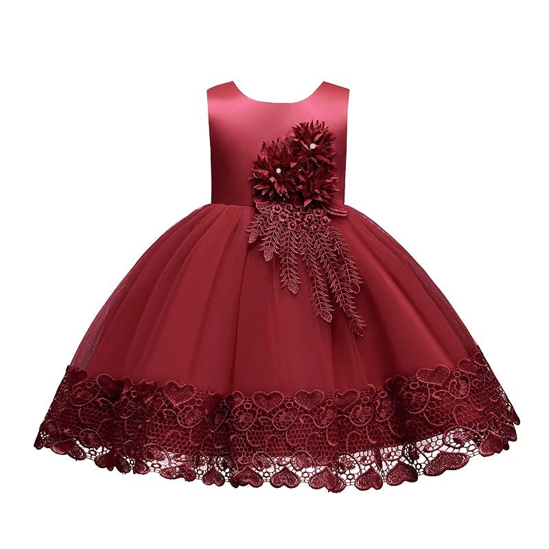 Lace Appliqué Summer Flower Girl Dress - Luzilly Bridal & Apparel