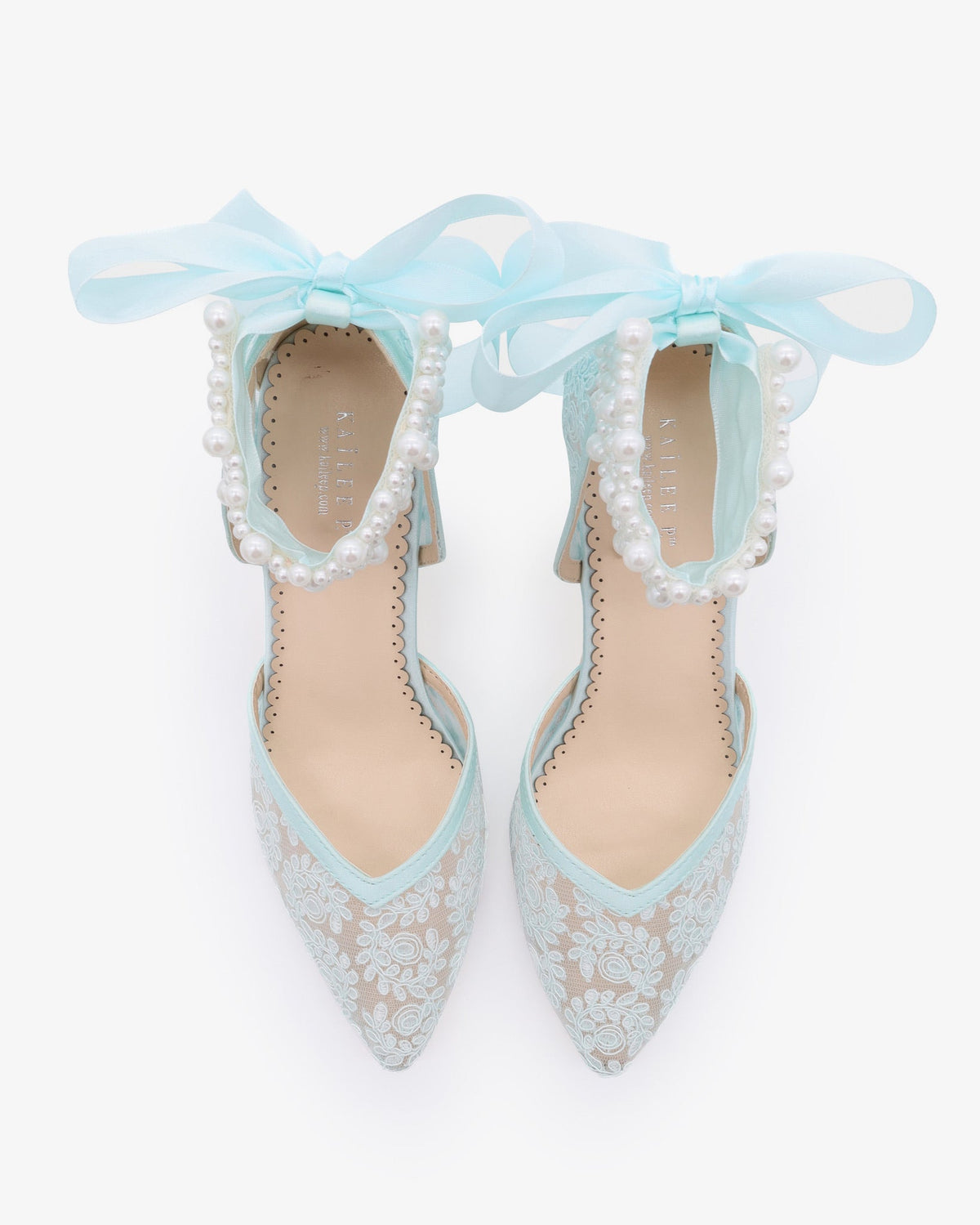 Lace Block Heel For Weddings with Perla Ankle Strap - Luzilly Bridal & Apparel