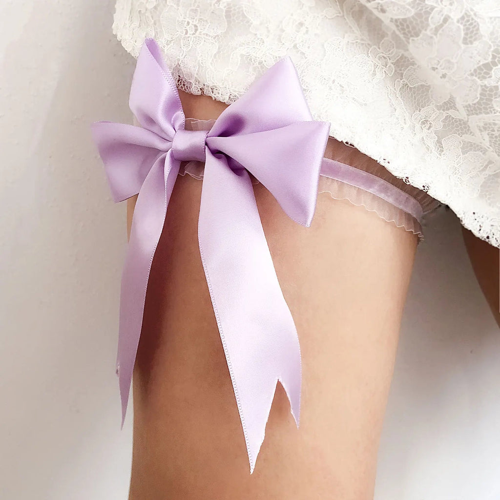 Lace Bow Bridal Leg-Ring Garter - Luzilly Bridal & Apparel